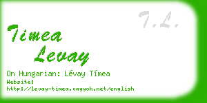timea levay business card