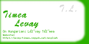 timea levay business card